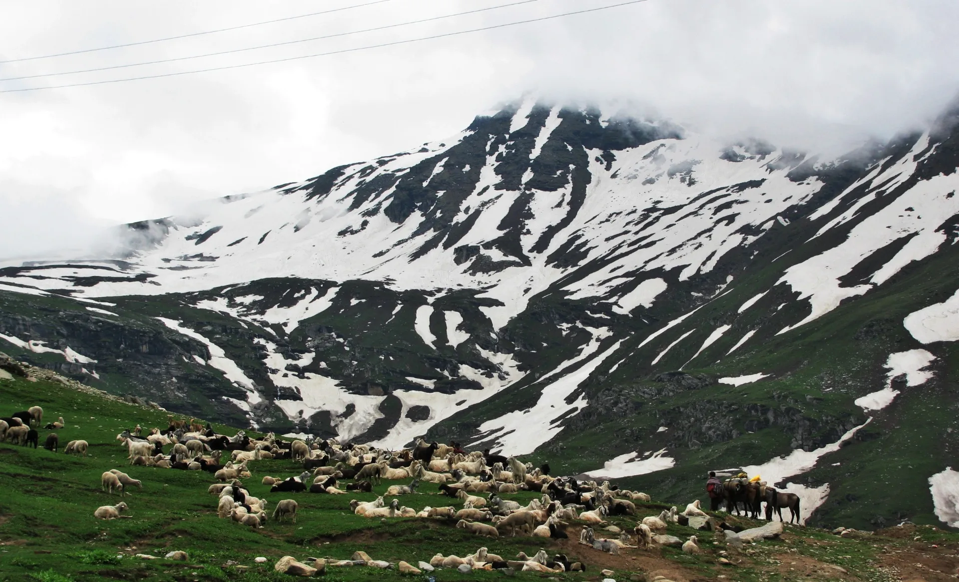 rohtang pass snowy mountain